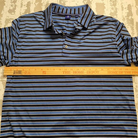 2183 Footjoy 1857 Blue Stripe Shady Oaks Polo Men's Size Medium‎ - Picture 3 of 5